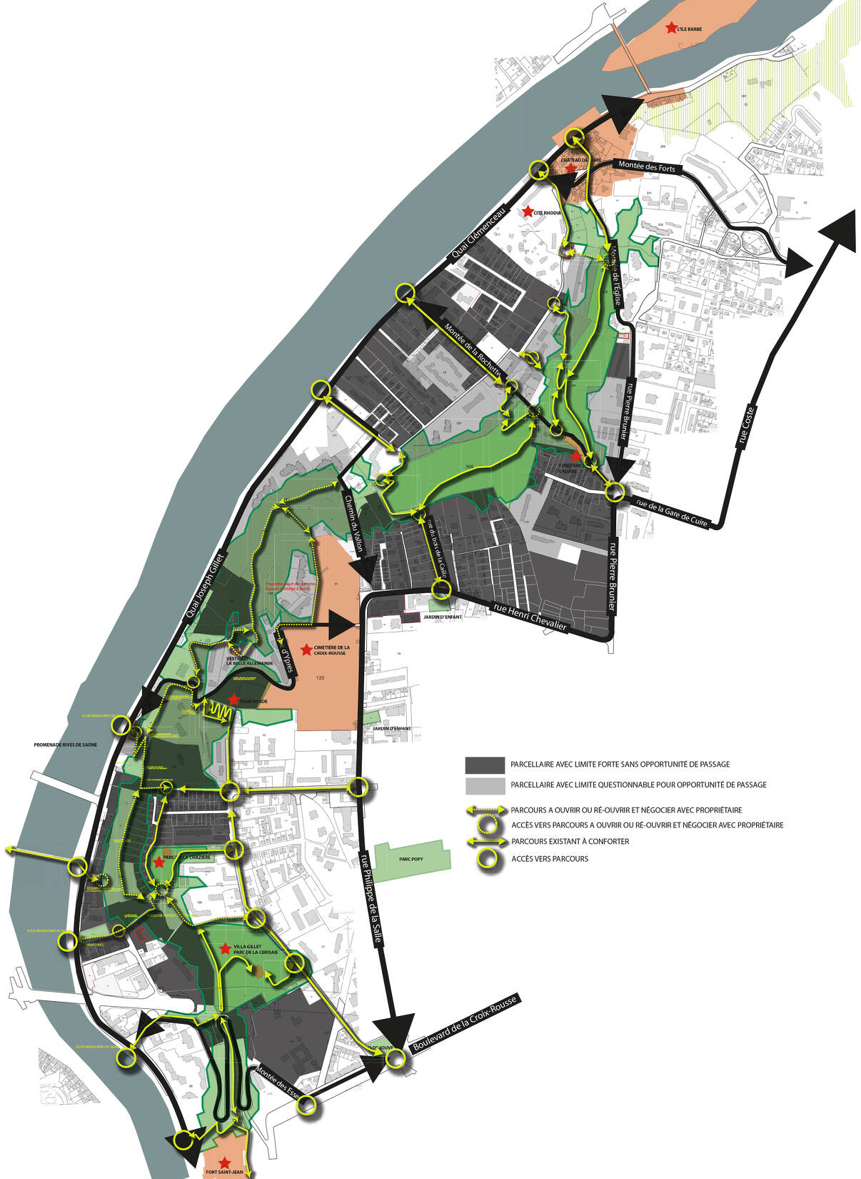 Etudes paysagères de Lyon 1er, 2e et 4e