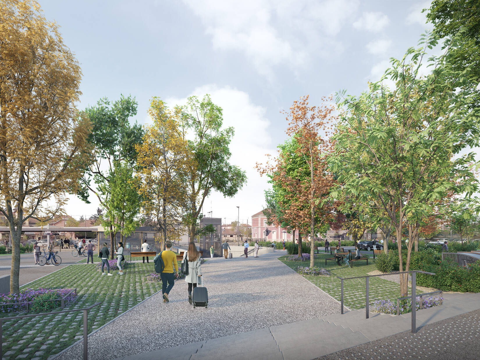 Parking de la gare Sathonay - Rillieux