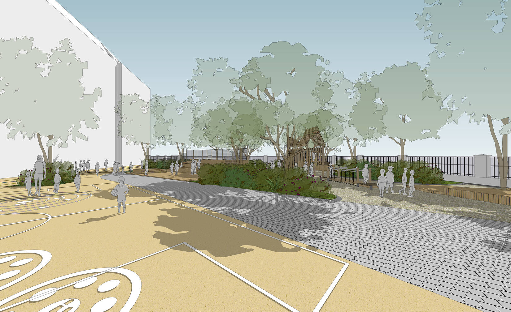 Cour d'école du groupe scolaire du Stockfeld