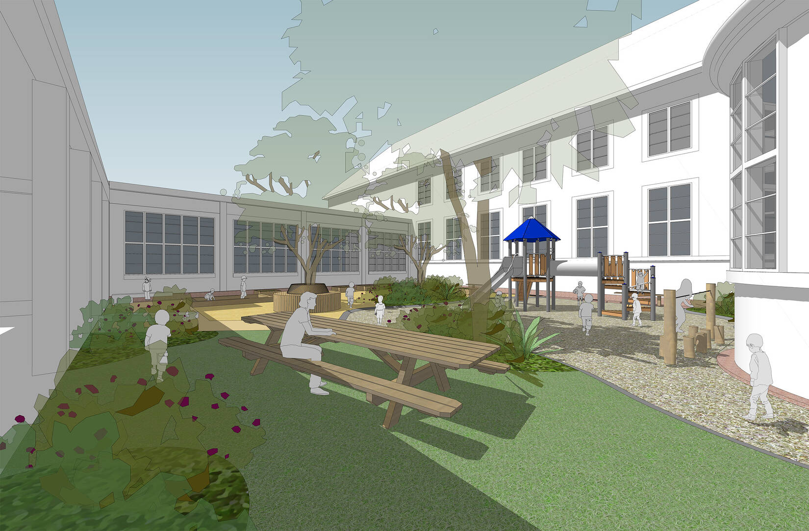 Cour d'école du groupe scolaire du Stockfeld