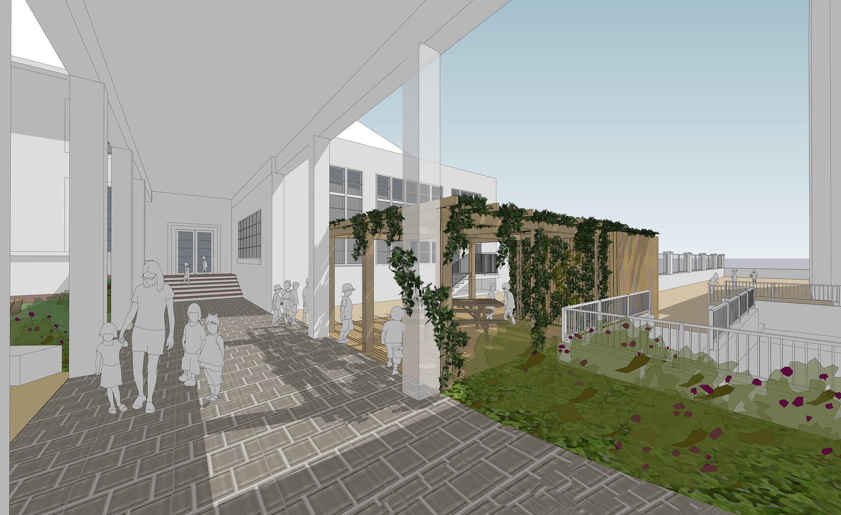 Cour d'école du groupe scolaire du Stockfeld