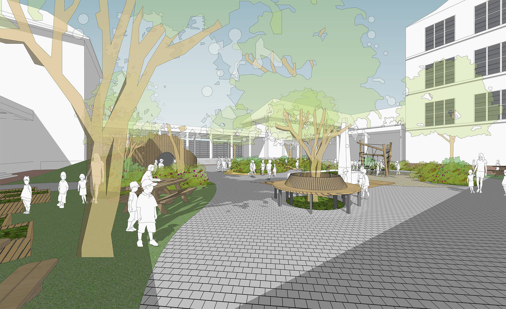 Cour d'école du groupe scolaire du Stockfeld