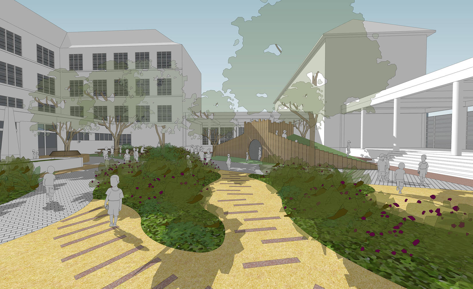 Cour d'école du groupe scolaire du Stockfeld