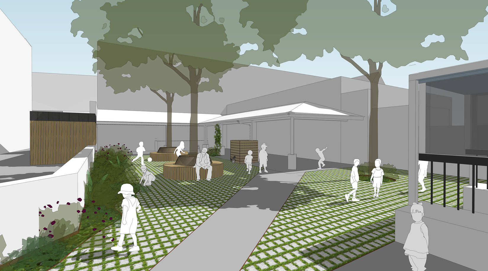 Cour d'école maternelle Ste Aurélie