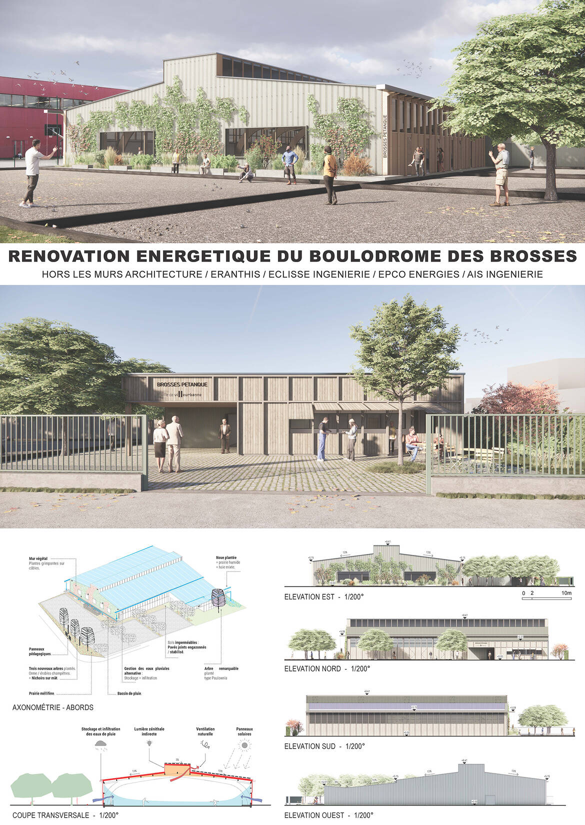Rénovation énergétique du boulodrome des Brosses