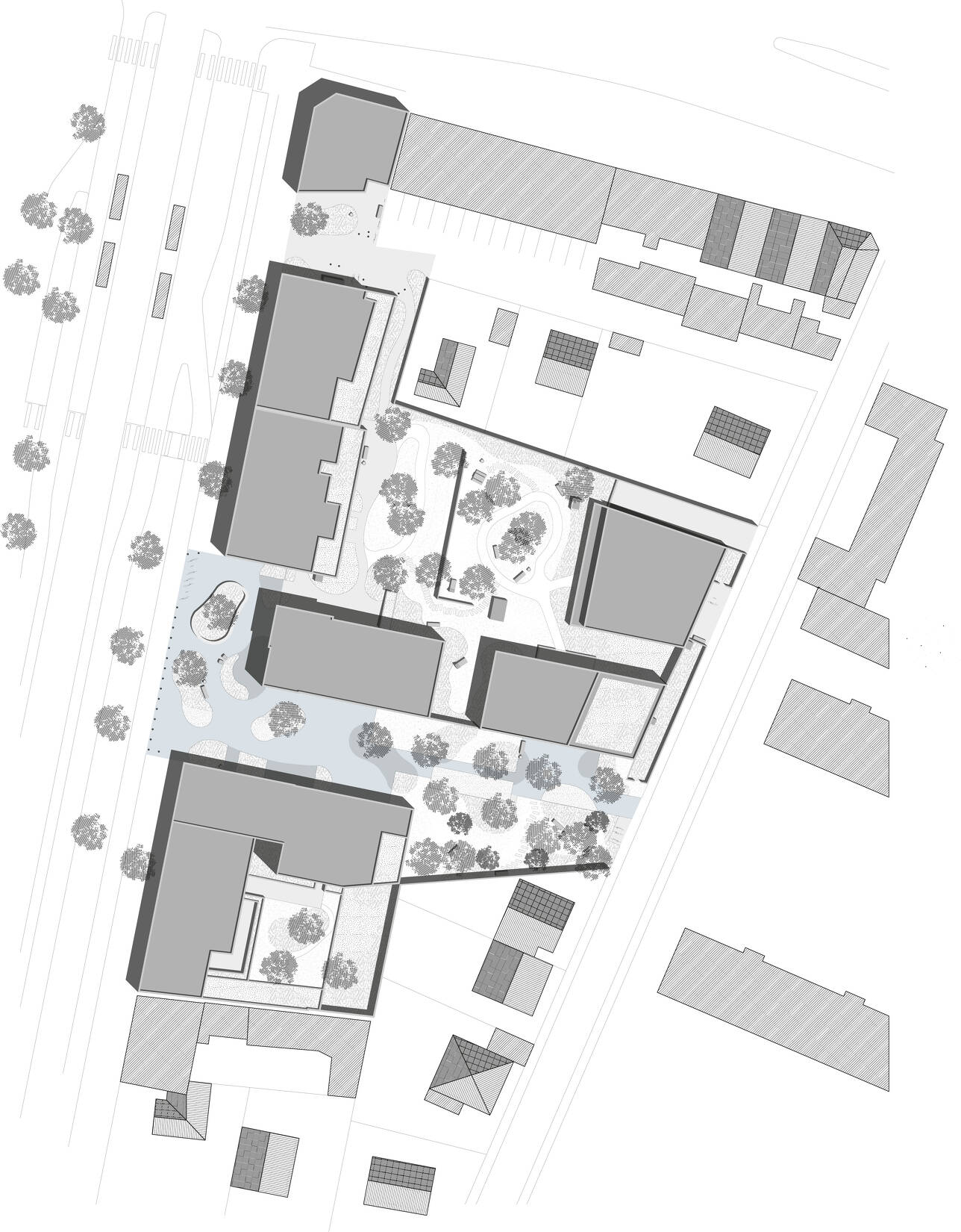 Aménagement des espaces publics et des jardins en coeur d‘îlot de l‘opération Libre-Cours