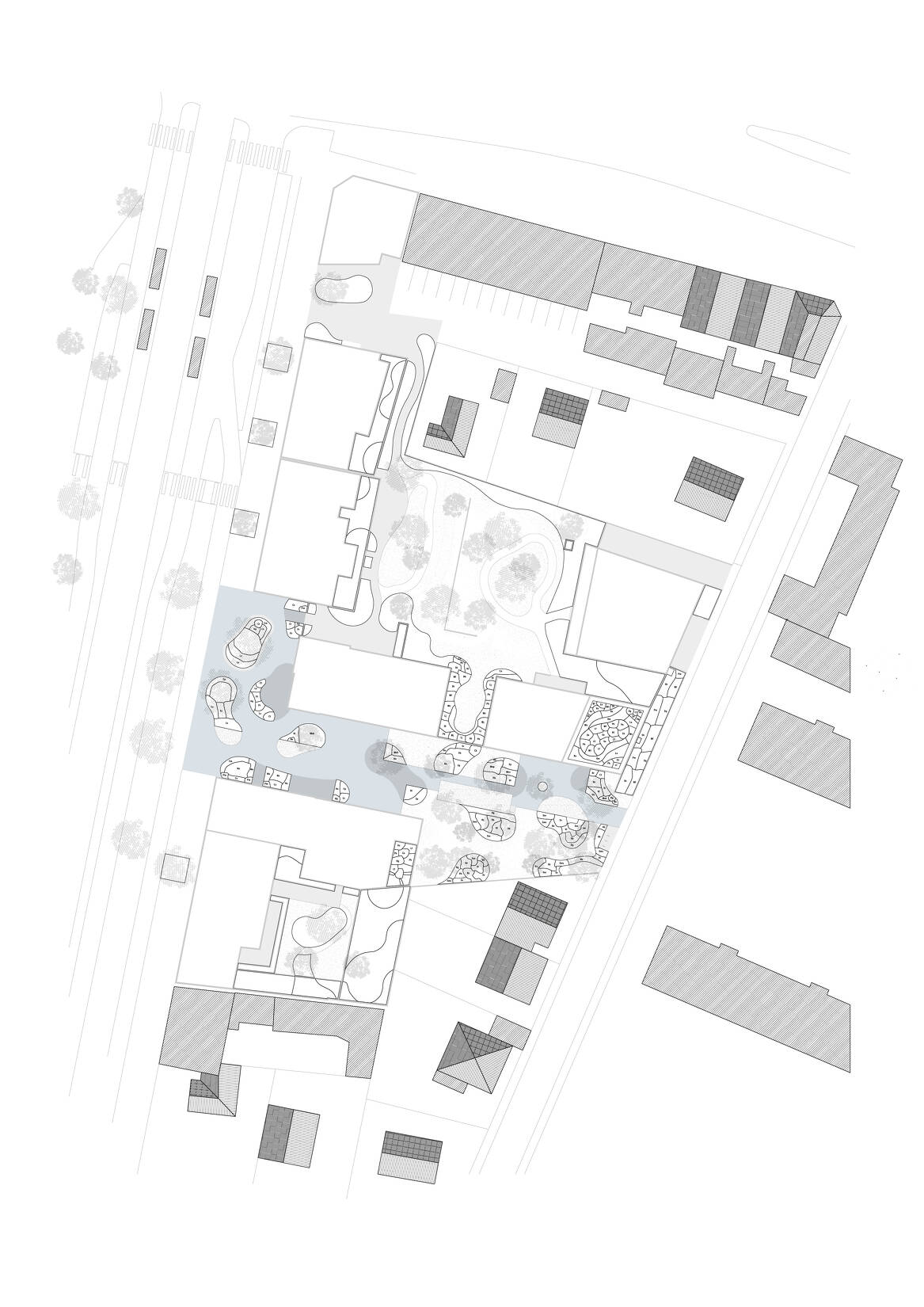 Aménagement des espaces publics et des jardins en coeur d‘îlot de l‘opération Libre-Cours