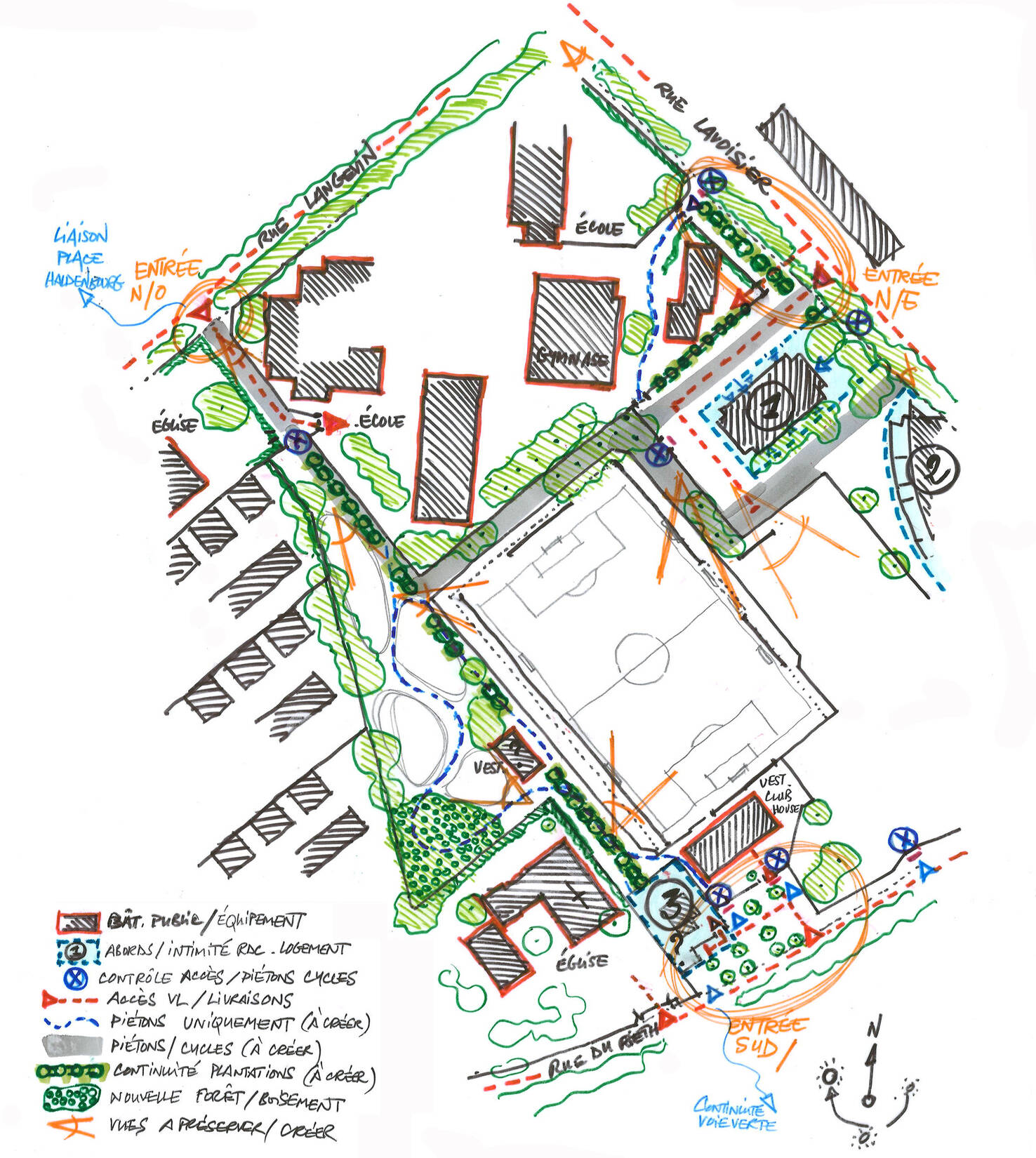 Aménagement des espaces publics du EXES à Strasbourg
