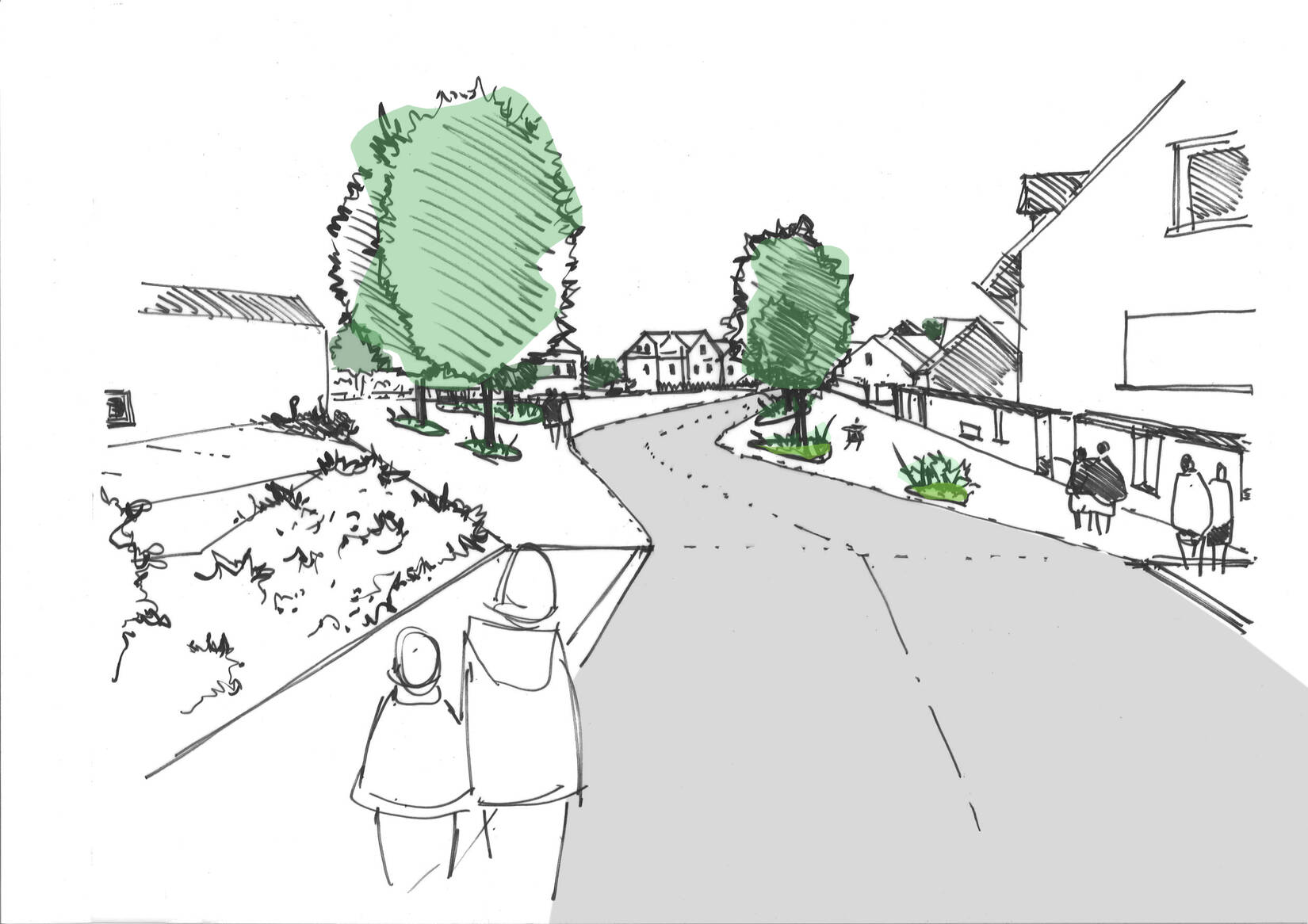 Réaménagement de la rue d'Hilsenheim et du parvis de l'école